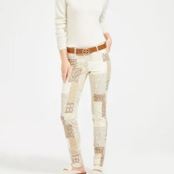 J. McLaughlin Lexi Jeans Patchwork Denim Pants Size 10 - Picture 6 of 10